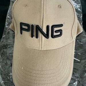 PING Beige Cap with Black Logo - New in bag.